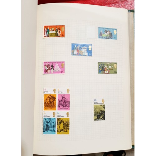 299 - A selection of stamps including a Penny Red and a Two Penny Blue. UK shipping £14.