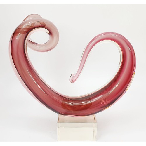 340 - An Art Glass sculpture, height 9