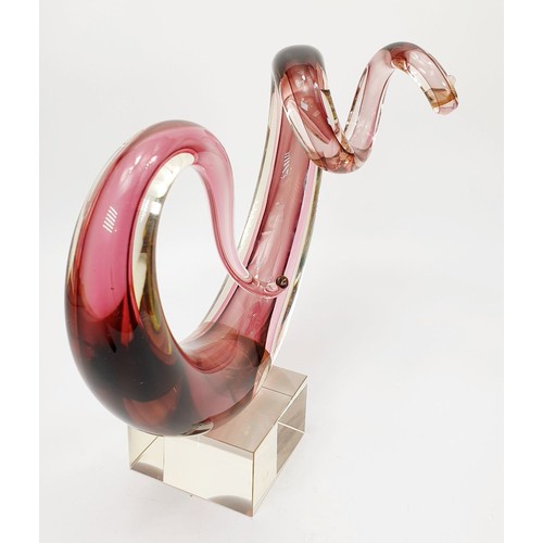 340 - An Art Glass sculpture, height 9