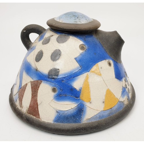 346 - Rob Whelpton: a Studio Pottery teapot, height 3.25