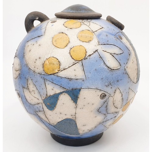 347 - Rob Whelpton: a Studio Pottery teapot A/F, height 5.252. No shipping. Arrange collection or your own... 