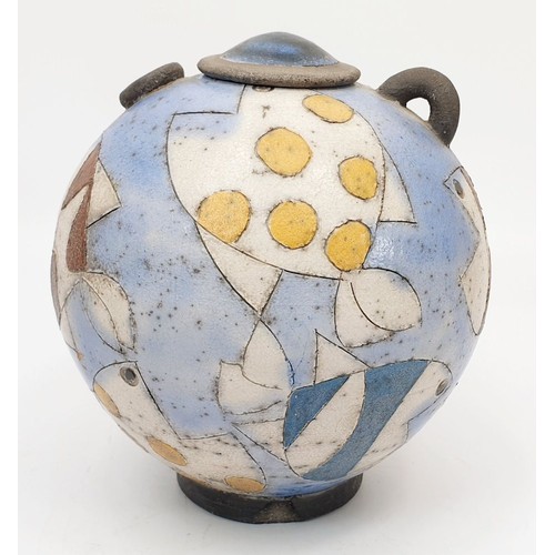 347 - Rob Whelpton: a Studio Pottery teapot A/F, height 5.252. No shipping. Arrange collection or your own... 