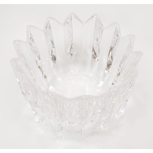 348 - A crystal Orrefors bowl, diameter 6.25