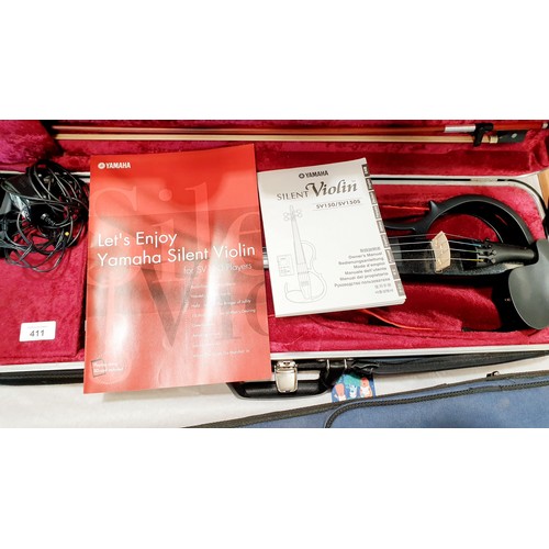 411 - A Yamaha SV150 electric violin. No shipping. Arrange collection or your own packer and shipper, plea... 