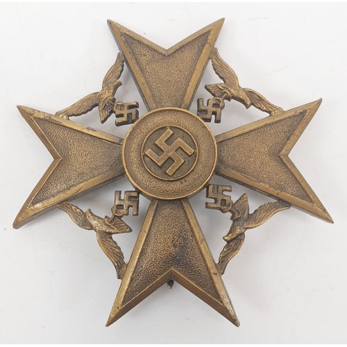 70 - Germany, Nazi, Third Reich, Spanish Cross in Bronze, a very nice example by Steinhauer and Luck, Lud... 