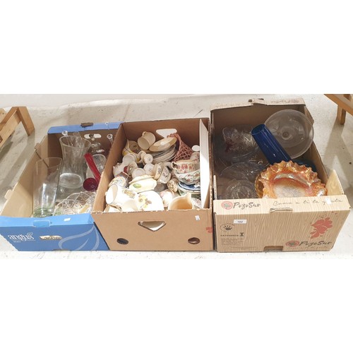 102 - Three boxes of glass and china. No shipping. Arrange collection or your own packer and shipper, plea... 