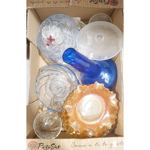 102 - Three boxes of glass and china. No shipping. Arrange collection or your own packer and shipper, plea... 