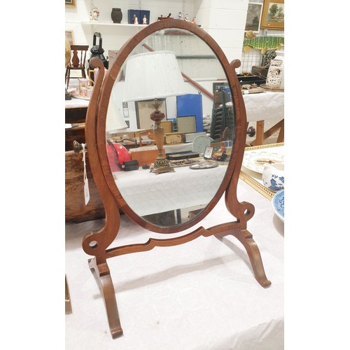 118 - A 19th century rosewood toilet mirror, height 18.5