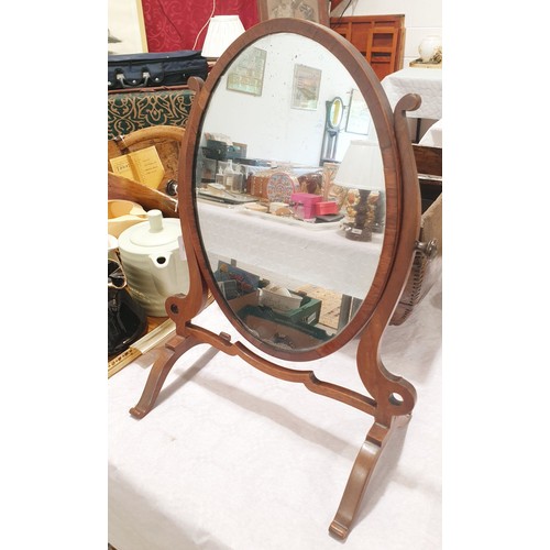 118 - A 19th century rosewood toilet mirror, height 18.5