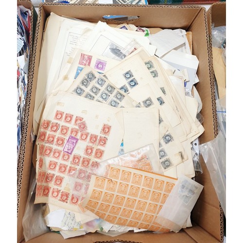 373 - Two boxes of stamps. No shipping. Arrange collection or your own packer and shipper, please. Electri... 