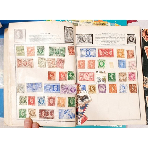 95 - Stamp albums and loose stamps. UK shipping £14.