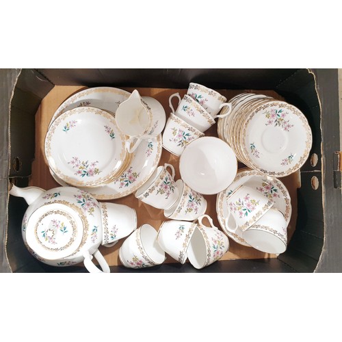 175 - Three boxes of ceramics including a Royal Grafton tea service. No shipping. Arrange collection or yo... 