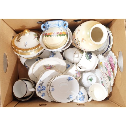 175 - Three boxes of ceramics including a Royal Grafton tea service. No shipping. Arrange collection or yo... 