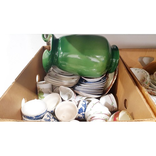 187 - Four boxes of antique and later ceramics. No shipping. Arrange collection or your own packer and shi... 