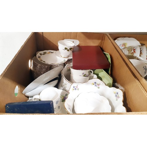 188 - Four boxes of antique and later ceramics. No shipping. Arrange collection or your own packer and shi... 