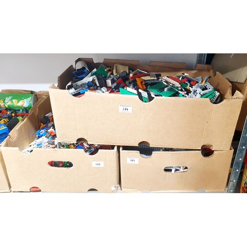 189 - Three boxes of Lego and Megablocs. No shipping. Arrange collection or your own packer and shipper, p... 