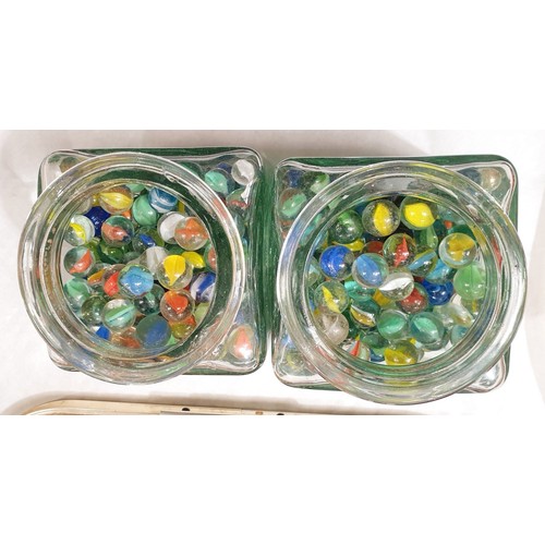 226 - Two jars of marbles. No shipping. Arrange collection or your own packer and shipper, please. Electri... 