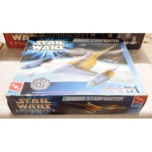 234 - A new in box die cast Star Wars Episode I Naboo star fighter model kit. UK shipping £14.