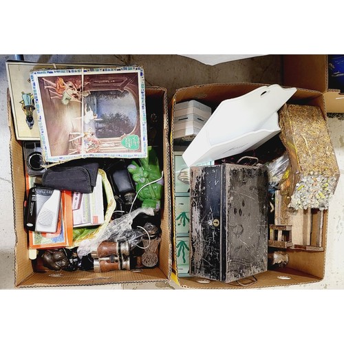 329 - Two boxes of bric-a-brac. No shipping. Arrange collection or your own packer and shipper, please. El... 