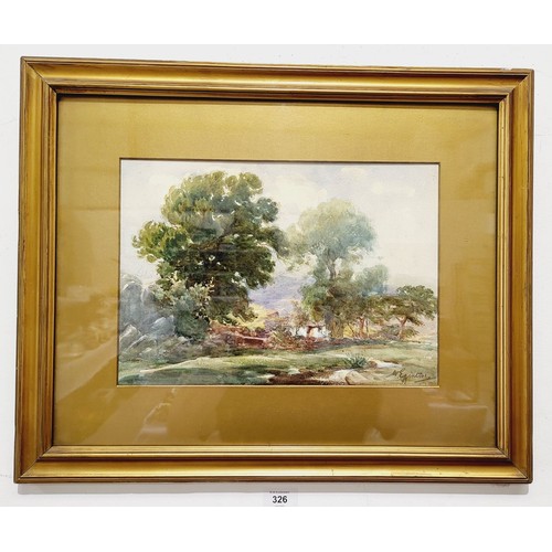 326 - Wycliffe Egginton: a water colour landscape, signed lower left, 9.5