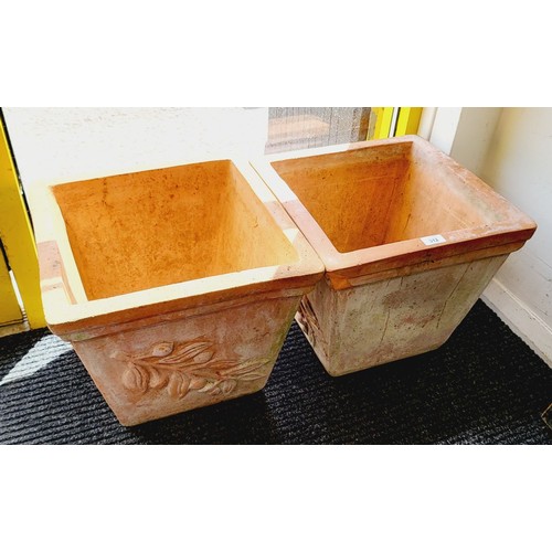 312 - A pair of terracotta planters, A/F, 15.75