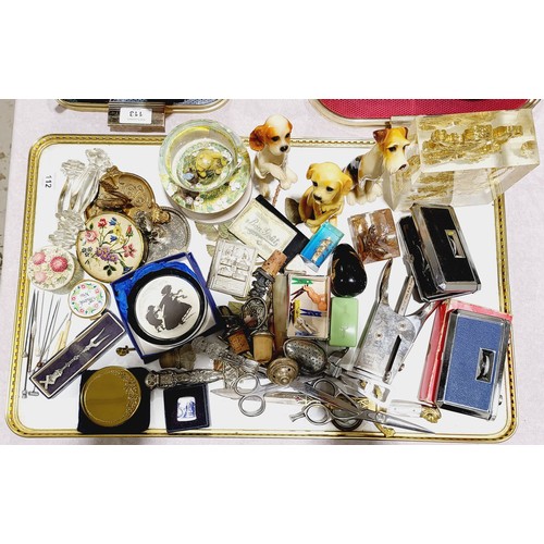 112 - A tray of collectables. No shipping. Arrange collection or your own packer and shipper, please. Elec... 