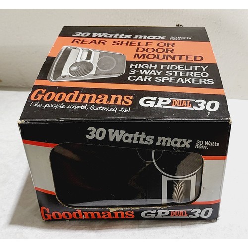 210 - A pair of vintage new in box Goodmans car speakers together with a Panasonic car head unit and CD mu... 