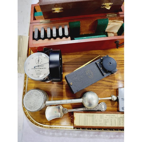 171 - A selection of optical instruments and assorted including a Casella air meter. No shipping. Arrange ... 