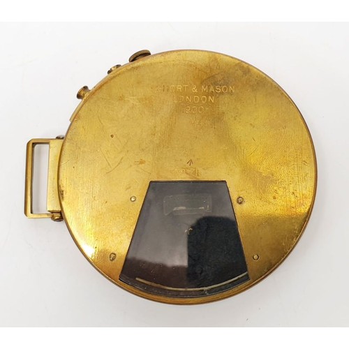 59 - An antique military issue clinometer by Short & Mason, London, dated 1900, having broad arrow mark, ... 