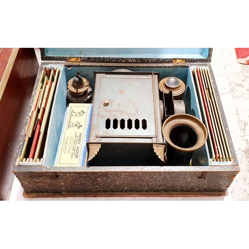 65 - An antique magic lantern with slides including Walt Disney. No shipping. Arrange collection or your ... 