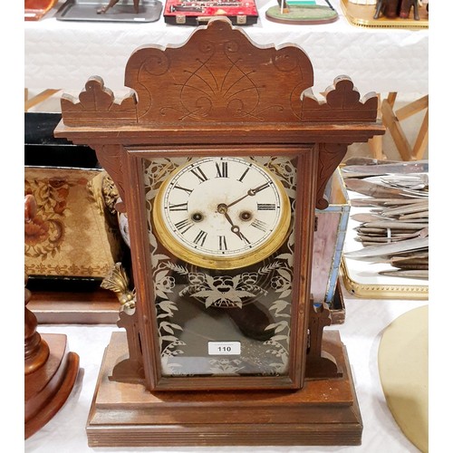 110 - An American mantel clock, height 21.5