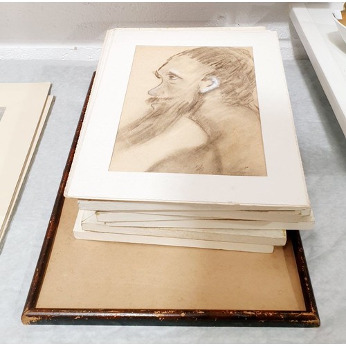 280 - A selection of pictures, etching and drawings including Dominic Fels. No shipping. Arrange collectio... 