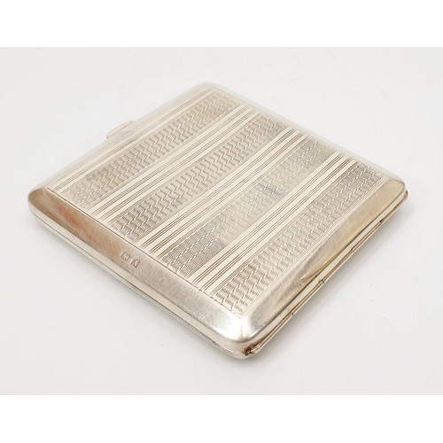 23 - A hallmarked silver cigarette case, length 3.5