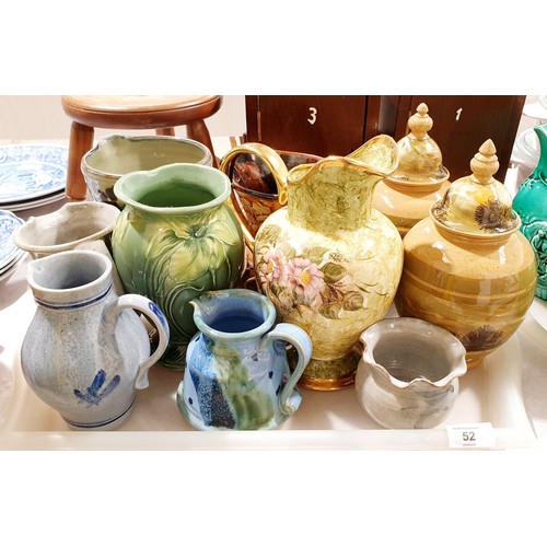 52 - A selection of ceramic jugs and jars. No shipping. Arrange collection or your own packer and shipper... 