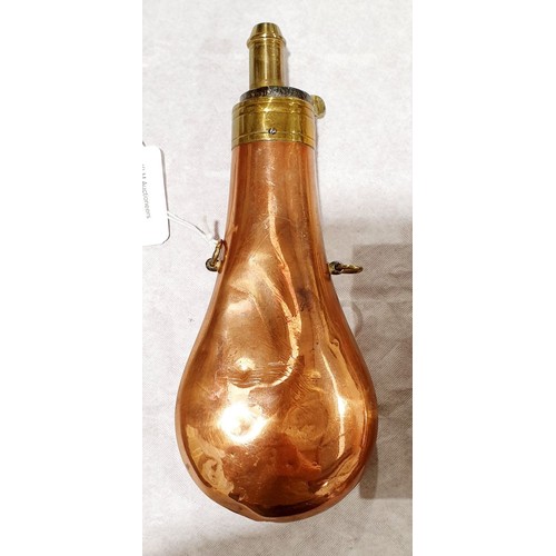 77A - A 19th century adjustable powder flask, length 7.5