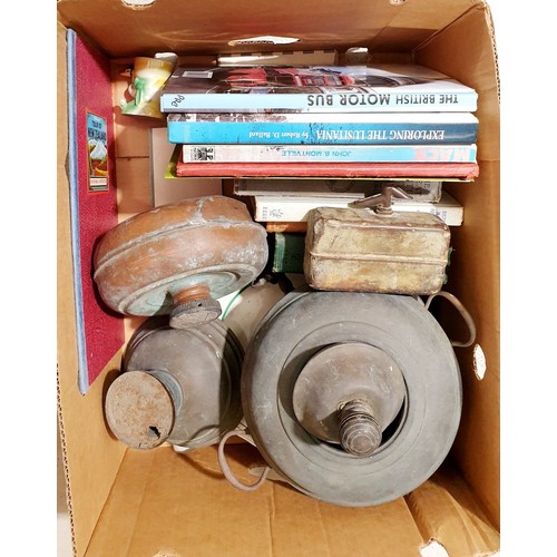 103 - Metal ware and books. No shipping. Arrange collection or your own packer and shipper, please. Electr... 