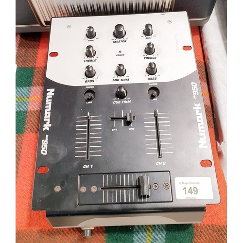 149 - A Numark DM950 two channel mixer. No shipping. Arrange collection or your own packer and shipper, pl... 