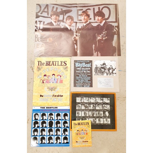 155 - A selection of Beatles memorabilia including With the Beatles vinyl LP. No shipping. Arrange collect... 