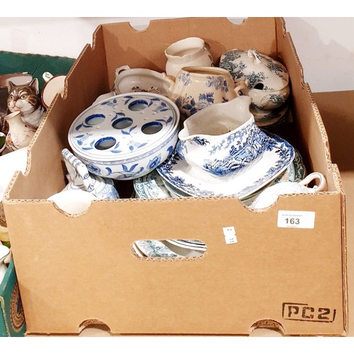 163 - Two boxes of ceramics and assorted. No shipping. Arrange collection or your own packer and shipper, ... 