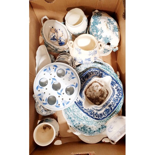 163 - Two boxes of ceramics and assorted. No shipping. Arrange collection or your own packer and shipper, ... 