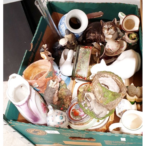 163 - Two boxes of ceramics and assorted. No shipping. Arrange collection or your own packer and shipper, ... 