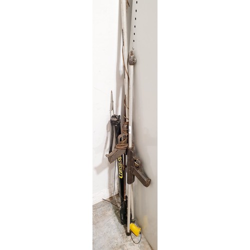 183 - Three vintage spear guns, A/F. No shipping. Arrange collection or your own packer and shipper, pleas... 