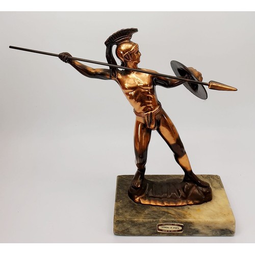 226 - A vintage bronzed finish metal sculpture 