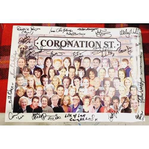 150 - A Coronation St. poster signed by some of the cast, 11.75