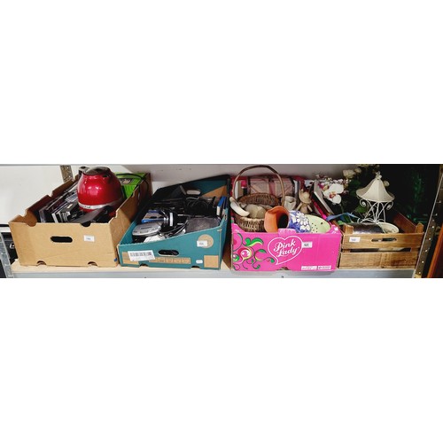 160 - Four boxes of bric-a-brac. No shipping. Arrange collection or your own packer and shipper, please. E... 