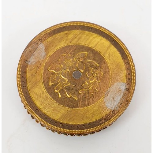 37 - An antique Pietra Dura brooch, A/F, diameter 1.25