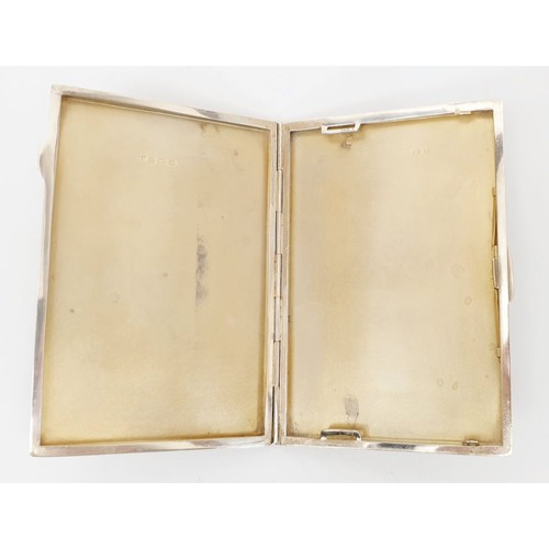 38 - A hallmarked silver cigarette case, Birmingham 1941, length 5