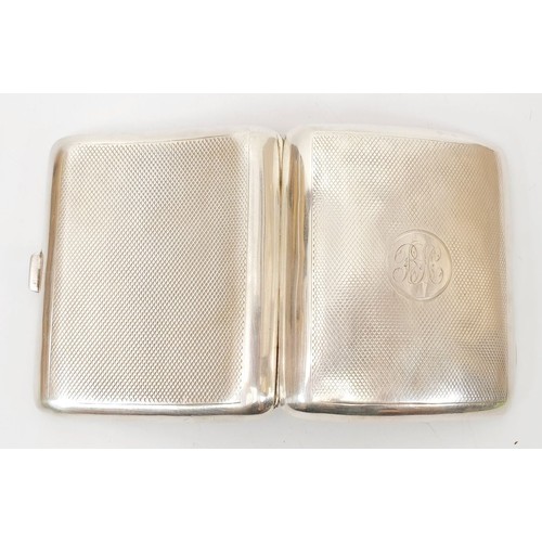 39 - A hallmarked silver cigarette case, Birmingham 1898, maker's mark A&JZ, length 3.5g, weight 114g. UK... 