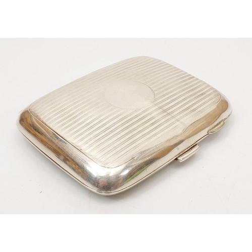 41 - A hallmarked silver cigarette case, A/F, length 3.75