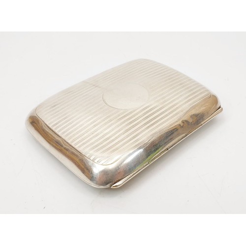 41 - A hallmarked silver cigarette case, A/F, length 3.75